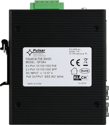 Switch poe industriale isfg64 (4xpoe, 2xsfp)
