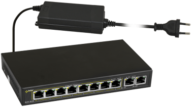 Switch poe a 10 porte per 8 telecamere ip