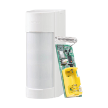 Rilevatore di doppio pir per esterni di 12m, 90°.