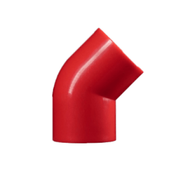 Curva 45° 25mm - abs rosso