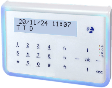 Tastiera lcd touch con prossimitÀ fondo grigio