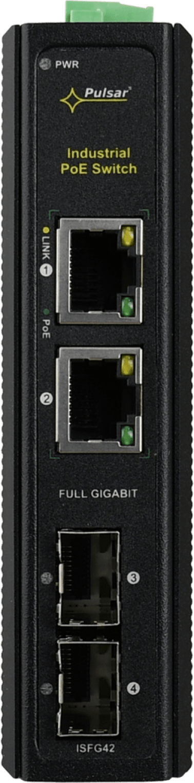 Switch poe industriale isfg42 (2xpoe, 2xsfp)