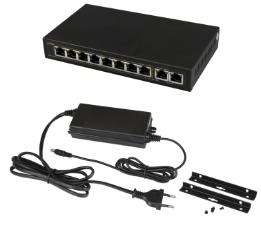 Switch poe a 10 porte per 8 telecamere ip