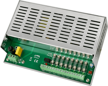 Alimentatore 12vcc 4 uscite x 1a con fusibile