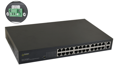Switch poe a 24 porte per 24 telecamere ip s.alim.