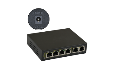 Switch poe a 6 porte per 4 telecamere ip s.alim.