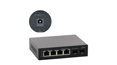 Switch poe a 6 porte per 4 telecamere ip s.alim.