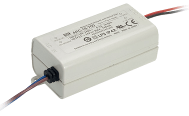 Alimentatore per led apc 12-48v/16w/350ma