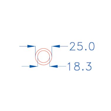 Tubo  corrugato diam 25- mat  50 mt - prz al mt