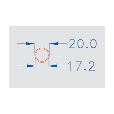 Tubo rigido pesante diam 20