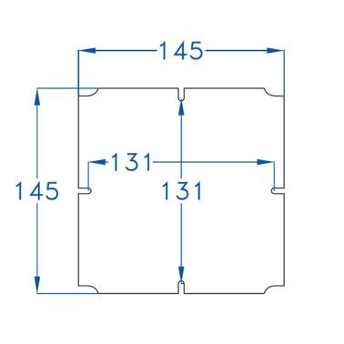Piastra di fondo 150 x 150 per scatole 170 x 170
