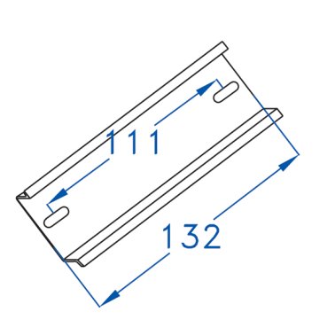 Profilo din per scatole 190 x 140 l.180 mm