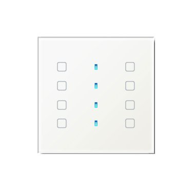 Qubik elettronica tastiera 8 pulsanti 80x80 traspa