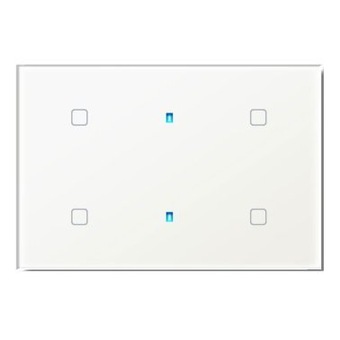 Qubik elettronica tastiera 4 pulsanti 120x80 trasp