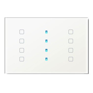 Qubik elettronica tastiera 8 pulsanti 120x80 trasp