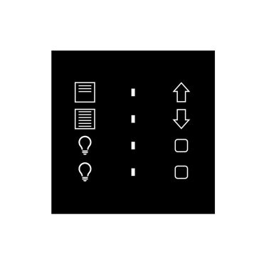 Qubik elettronica tastiera 4 pulsanti 80x80 traspa