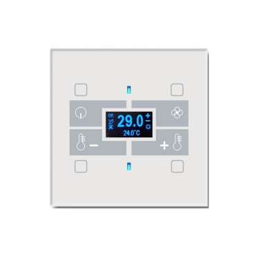 Qubik elettronica termostato 4 pulsanti con umidos