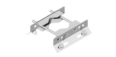 Supporto con doppia staffa 230 mm inclinata a 45°