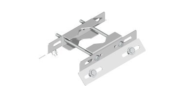 Supporto con doppia staffa 300 mm inclinata a 45°