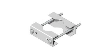 Coppia ganasce 145x50x37 mm per pali Ø 60 ÷ 108