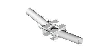 Supporto da palo sbraccio pesante doppio Ø 60x220