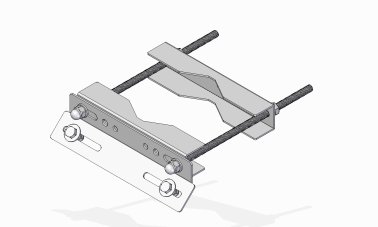 Supporto con staffa 300 mm inclinata a 45° revers