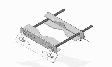 Supporto con doppia staffa 300 mm inclinata a 45°