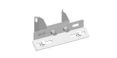 Supporto ad angolo 128x74x2 mm con staffa 300 mm i