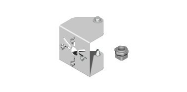 Staffa orientabile, parte frontale preforata 107x1