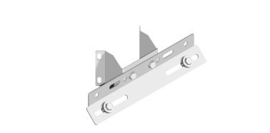 Supporto ad angolo 128x74x2 mm con staffa 400 mm i