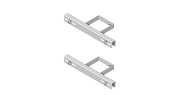 Coppia staffe frontali l 400 mm - interasse di fis