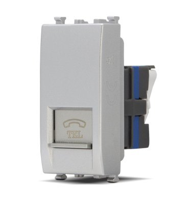 Presa telefono t2 623a alluminio