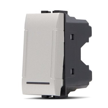 Interruttore unipolare (16a-250v) art 801a allumin