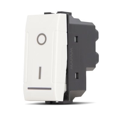 Interruttore bipolare 01 (16a-250v) art 802b bianc