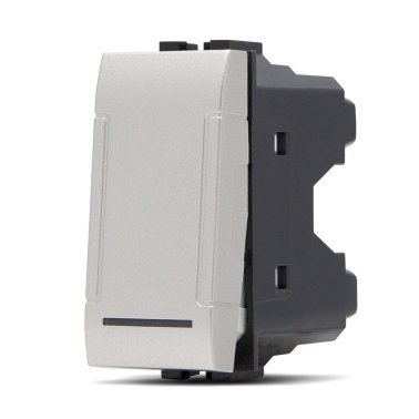 Pulsante unipolare (10a-250v) art 805a alluminio -