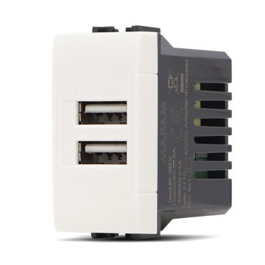 Doppia presa usb 2a 821b art bianco -