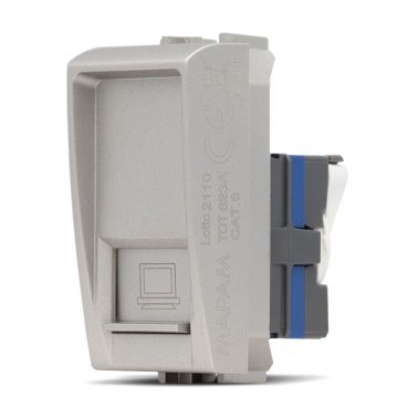 Connettore rete rj45 cat6 art 823a alluminio