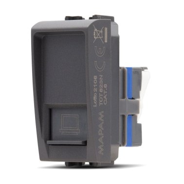 Connettore rete rj45 cat6 art 823n nero