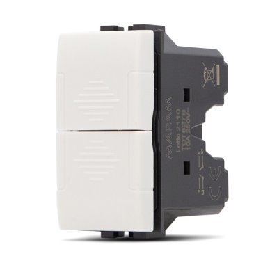 Doppio pulsante (10a-250v) art 827b bianco -