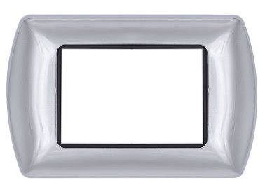 Placca metallo t1 8803-04 3p cromo
