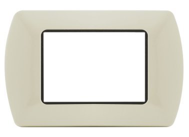 Placca metallo t1 8803-28 3p panna