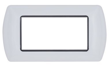 Placca metallo t1 8804-01 4p bianco