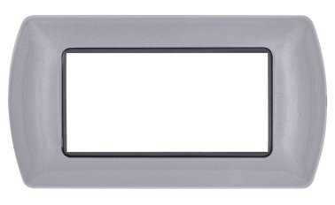 Placca metallo t1 8804-25 4p grigio