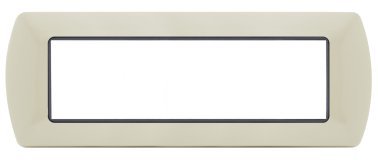 Placca metallo t1 8807-28 7p panna