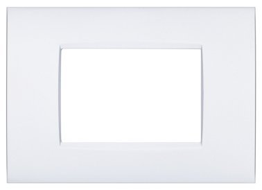 Placca metallo cbm7003-1 vip 3p bianco