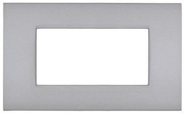 Placca metallo t4 cbm7004-4 4p grigio chiaro