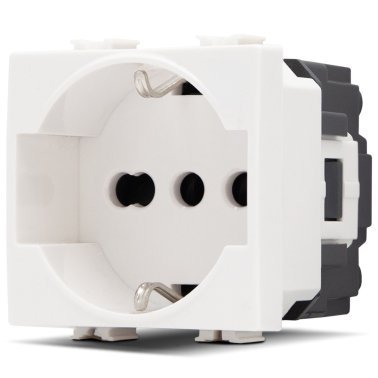 Presa schuko unel (16a-250v) joy 514b bianco
