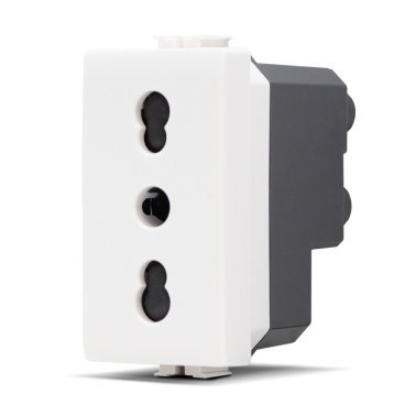 Presa bivalente (16a-250v) joy 518b bianco