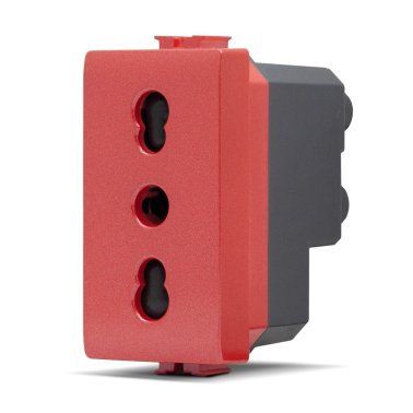 Presa bivalente (16a-250v) joy 518r  rosso