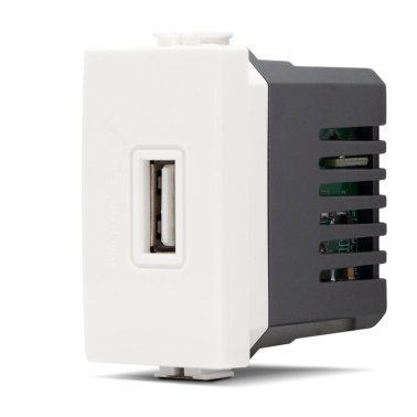 Presa usb (5v=2a 265v) joy 529b bianco